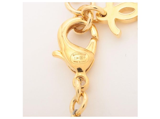 Timeless Chanel Collana in metallo CC cuore e perle dorate D'oro - vista 5