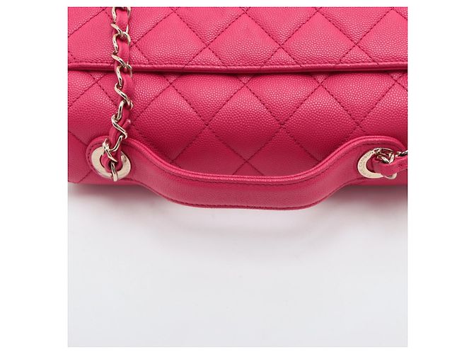 Chanel Borsa piccola in pelle caviar trapuntata Affinity rosa - vista 10
