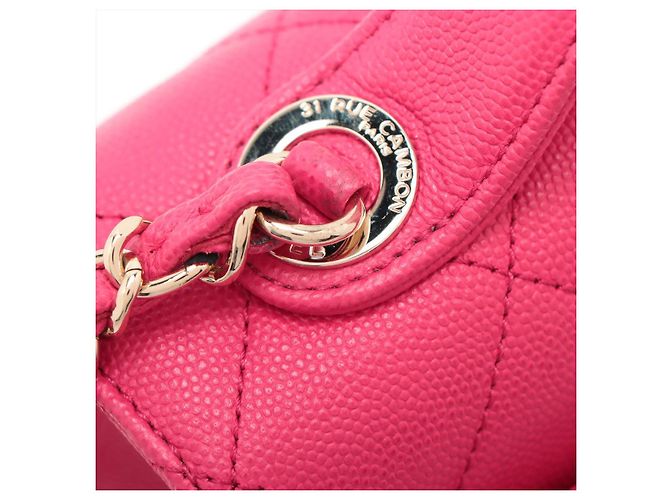 Chanel Borsa piccola in pelle caviar trapuntata Affinity rosa - vista 18