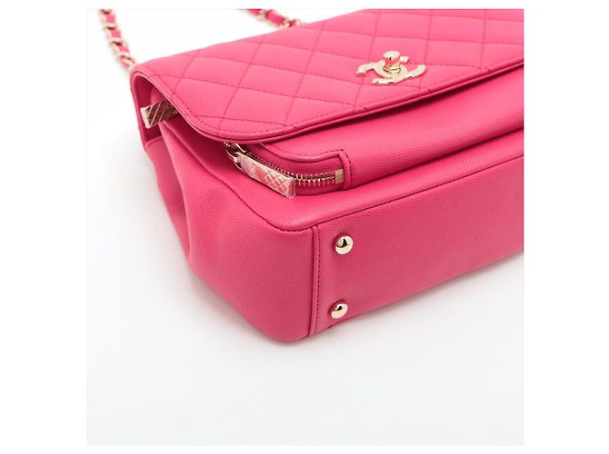 Chanel Borsa piccola in pelle caviar trapuntata Affinity rosa - vista 8