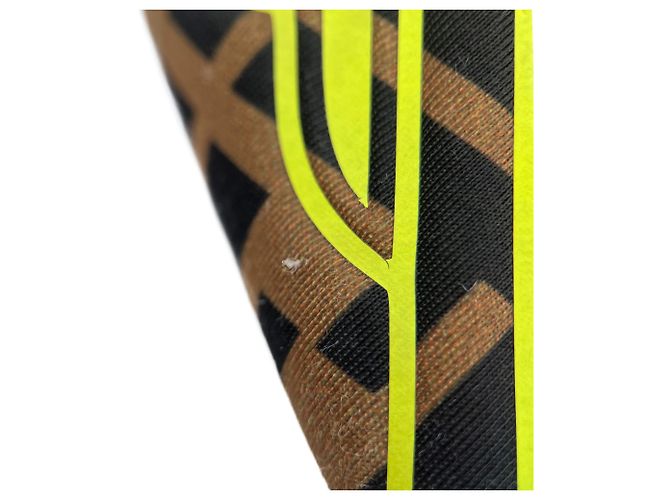 Fendi Pumps in pelle e tessuto 39 Jacquard marrone Multicolore - vista 12