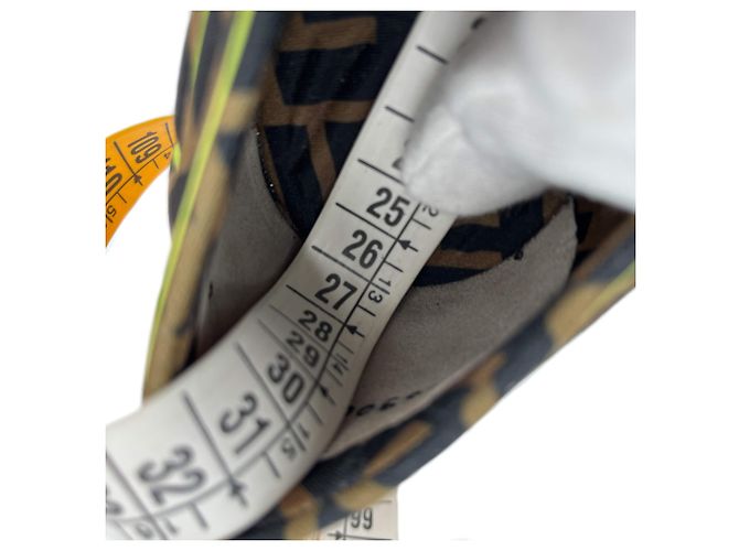 Fendi Pumps in pelle e tessuto 39 Jacquard marrone Multicolore - vista 8
