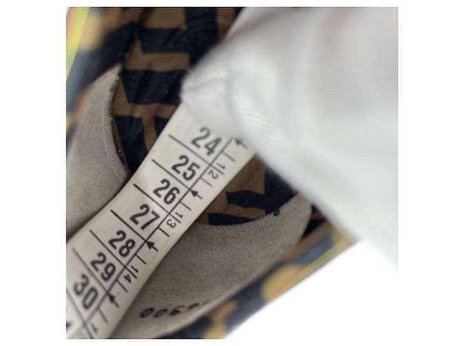Fendi Pumps in pelle e tessuto 39 Jacquard marrone Multicolore - vista 9