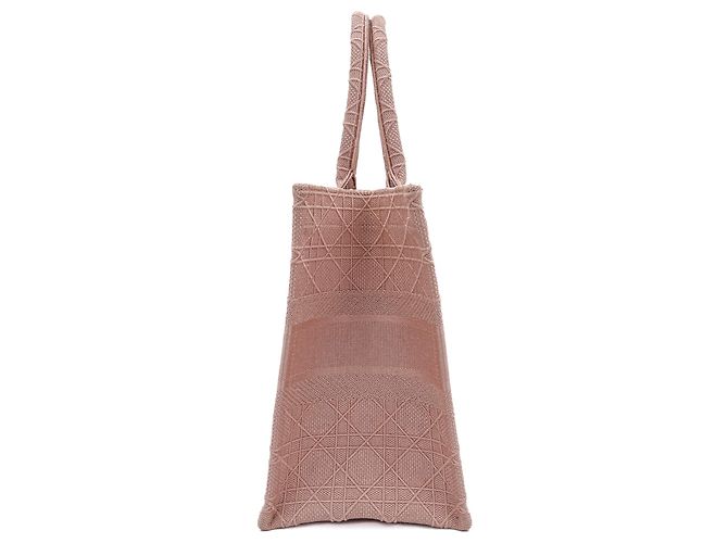 Dior Mittelgroße bestickte Canvas-Tasche Book Tote in Pink - Ansicht 5