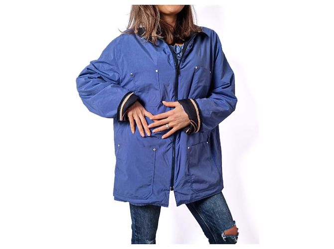 Hermès Giacca reversibile in seta pronta da indossare blu navy - vista 3