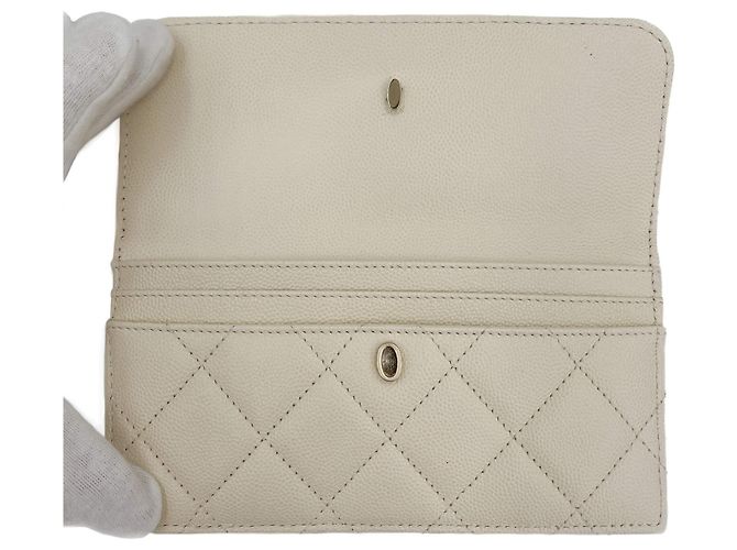 Chanel Borsa a tracolla in pelle caviar Off-White Bianco sporco - vista 10
