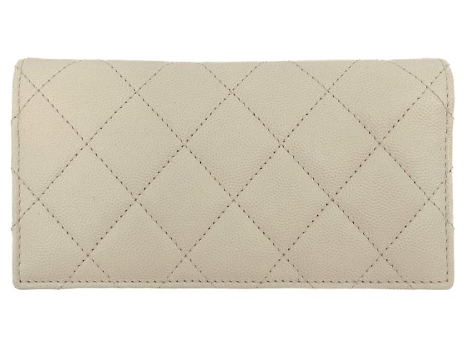 Chanel Borsa a tracolla in pelle caviar Off-White Bianco sporco - vista 11