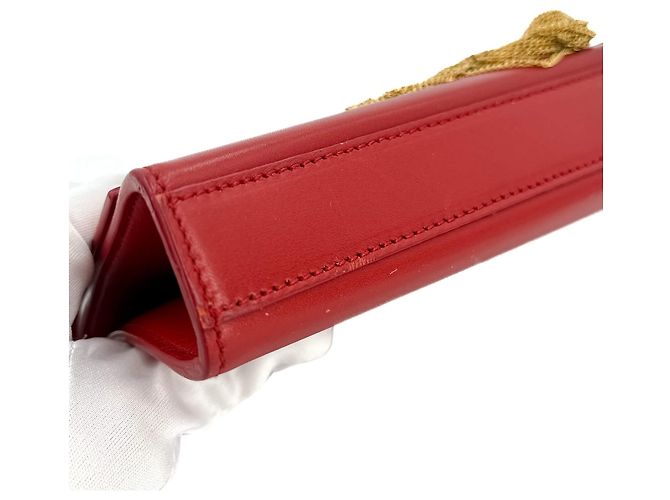 Saint Laurent Clutch in pelle Kate con patta rossa Rosso - vista 8