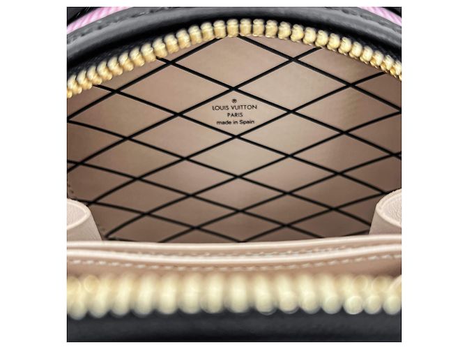 Louis Vuitton Scatola Cappello Epi Pelle 2-Vie Crossbody Rosa & Nero - vista 12