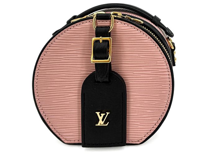 Louis Vuitton Scatola Cappello Epi Pelle 2-Vie Crossbody Rosa & Nero - vista 4