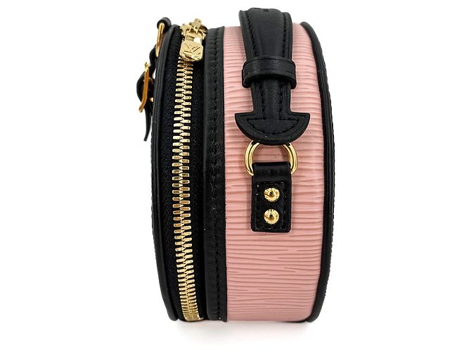 Louis Vuitton Scatola Cappello Epi Pelle 2-Vie Crossbody Rosa & Nero - vista 8