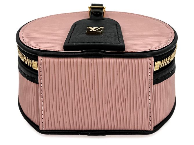 Louis Vuitton Scatola Cappello Epi Pelle 2-Vie Crossbody Rosa & Nero - vista 9