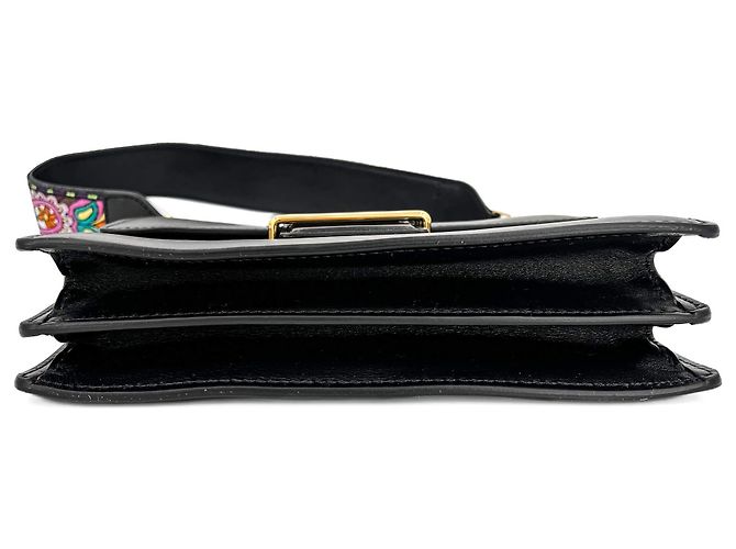 Etro Borsa a spalla in pelle arcobaleno nera Nero - vista 13