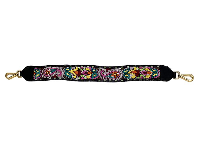 Etro Borsa a spalla in pelle arcobaleno nera Nero - vista 17