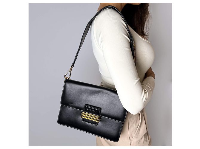Etro Borsa a spalla in pelle arcobaleno nera Nero - vista 2