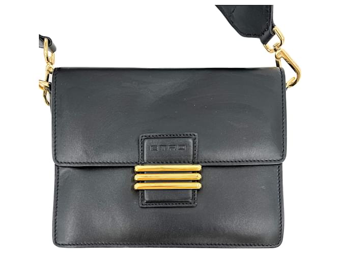 Etro Borsa a spalla in pelle arcobaleno nera Nero - vista 7