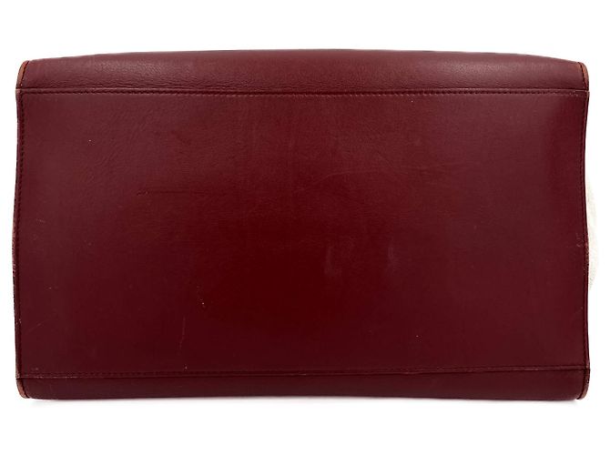 Céline Trapeze Große Leder-Handtasche in Trikolore Bordeaux - Ansicht 12