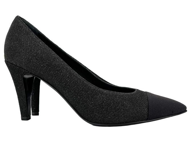 Timeless Chanel Lackleder-Pumps mit Kappenzehe 40 Absatz 9 cm Schwarz - Ansicht 5