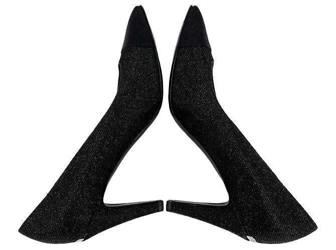 Timeless Chanel Lackleder-Pumps mit Kappenzehe 40 Absatz 9 cm Schwarz - Ansicht 6