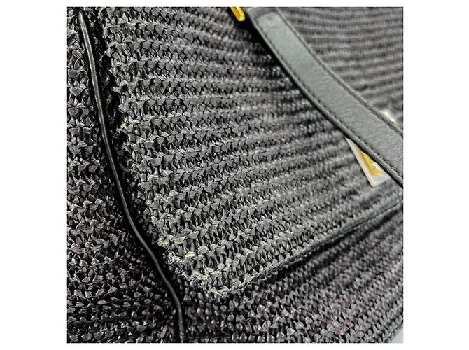 Sicily Dolce & Gabbana Borsa a mano in rafia extra large con manico nero Sicilia - vista 13