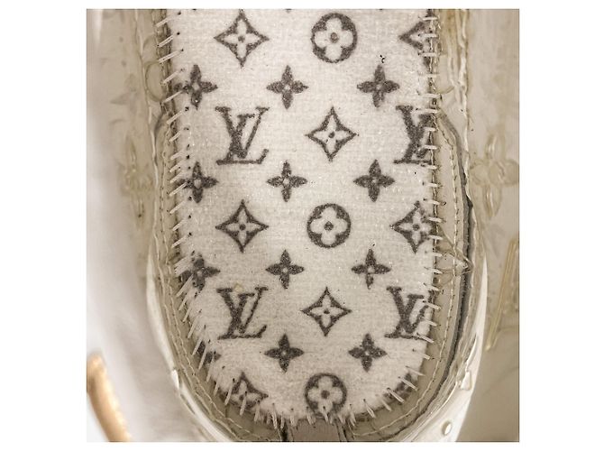 Louis Vuitton Leder-Sneaker mit Socken 39 Monogram Weiß - Ansicht 13