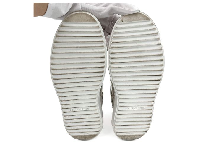 Louis Vuitton Leder-Sneaker mit Socken 39 Monogram Weiß - Ansicht 8
