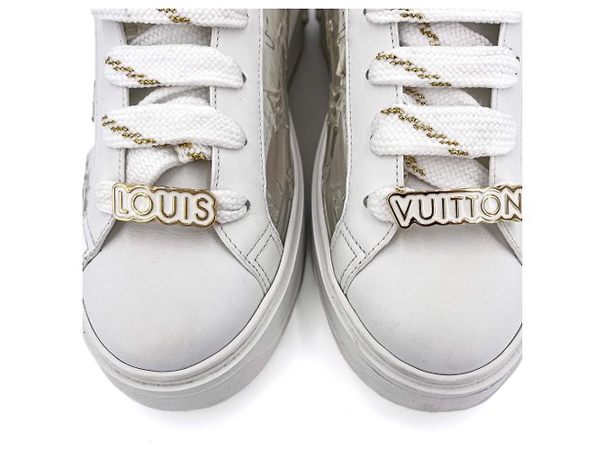 Louis Vuitton Leder-Sneaker mit Socken 39 Monogram Weiß - Ansicht 9