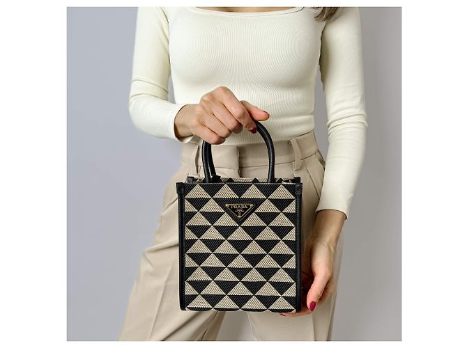 Prada Mini Poliestere 2 Vie Crossbody Bicolore Multicolore - vista 2
