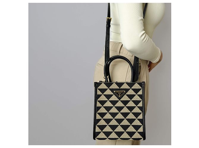 Prada Mini Poliestere 2 Vie Crossbody Bicolore Multicolore - vista 3
