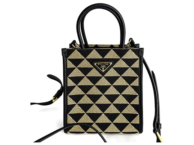 Prada Mini Poliestere 2 Vie Crossbody Bicolore Multicolore - vista 5