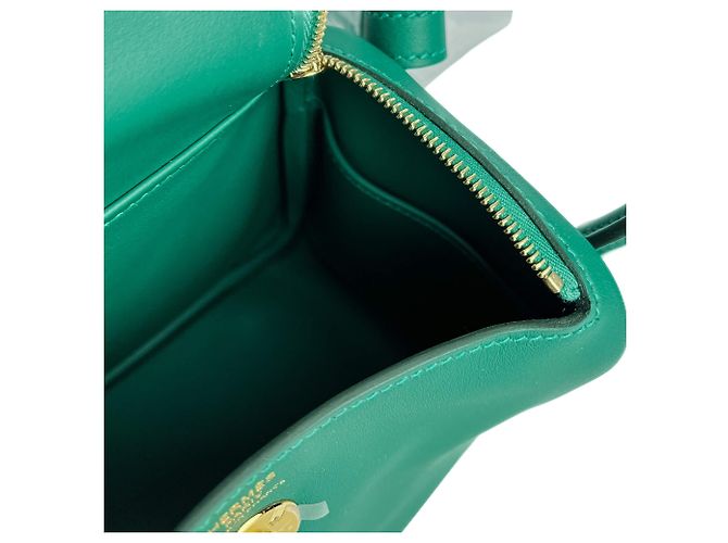 Hermès Lindy Mini Swift Pelle Crossbody Verde - vista 14