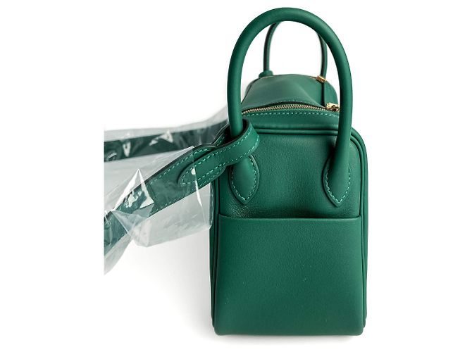 Hermès Lindy Mini Swift Pelle Crossbody Verde - vista 5