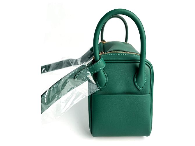 Hermès Lindy Mini Swift Pelle Crossbody Verde - vista 7