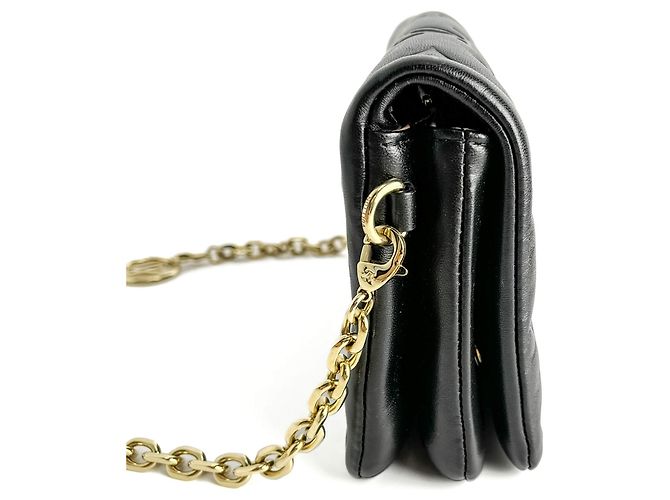 Coussin Louis Vuitton Cuscino Pochette Monogramma Embossato Pelle 3 Modi Messenger Crossbody Nero - vista 8
