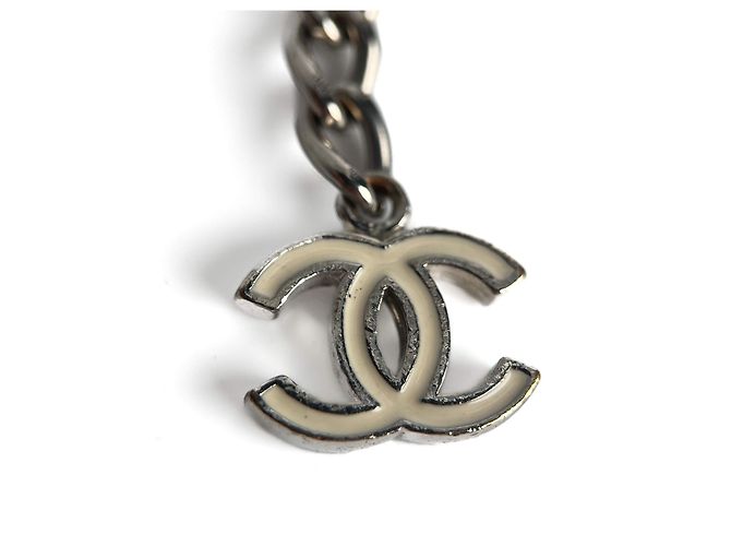Timeless Chanel Cinturón metálico delgado CC 95 blanco - vista 5