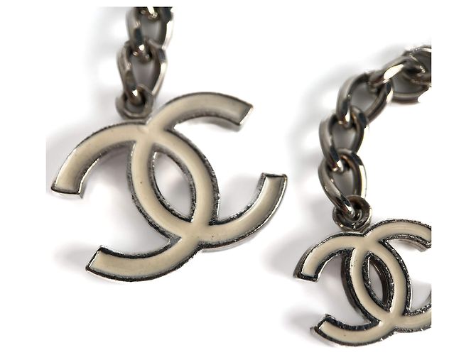 Timeless Chanel Cinturón metálico delgado CC 95 blanco - vista 6