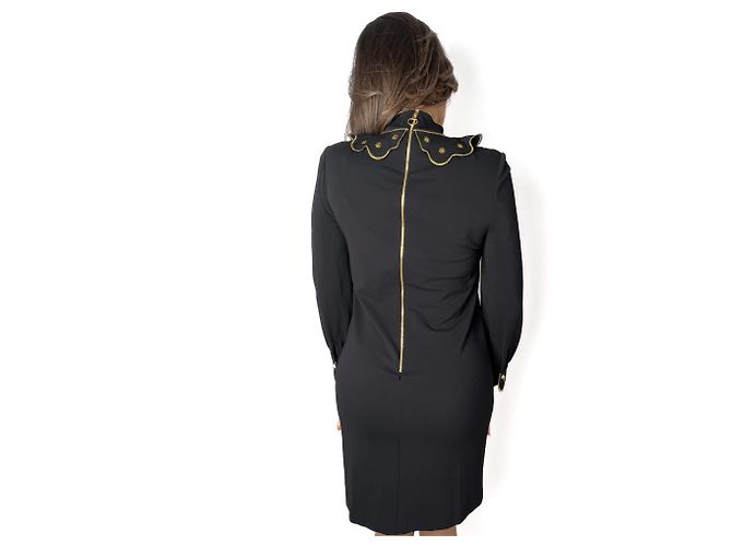 Gucci Verschlungenes Mini-Stoffkleid 36 schwarz - Ansicht 3