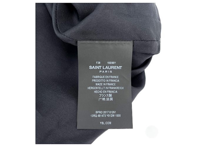 Saint Laurent Abito Mini in Acetato e Viscosa F 38 Nero - vista 10