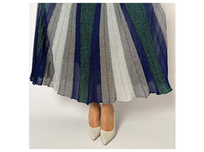 Missoni Lurex-Stoffrock 36 Metallisch - Ansicht 3