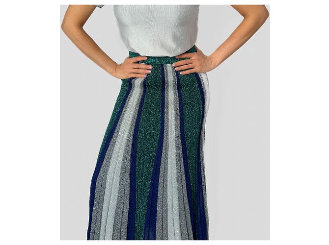 Missoni Lurex-Stoffrock 36 Metallisch - Ansicht 4