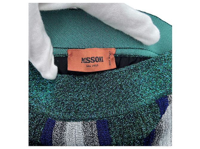 Missoni Lurex-Stoffrock 36 Metallisch - Ansicht 9