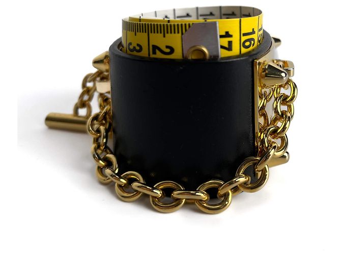 Autre Marque Bracciale in pelle 18 CM Nero - vista 10