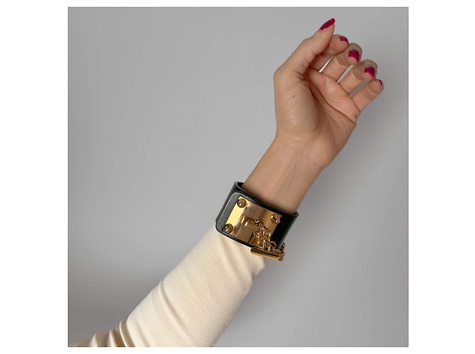 Autre Marque Bracciale in pelle 18 CM Nero - vista 3