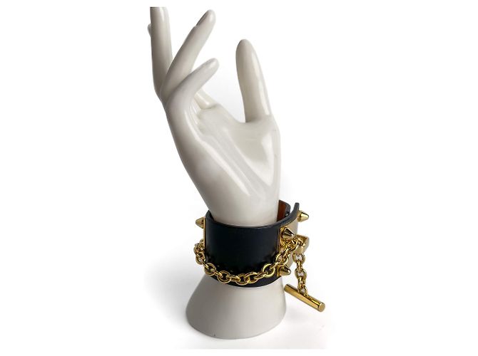 Autre Marque Bracciale in pelle 18 CM Nero - vista 5
