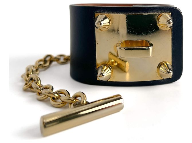 Autre Marque Bracciale in pelle 18 CM Nero - vista 6