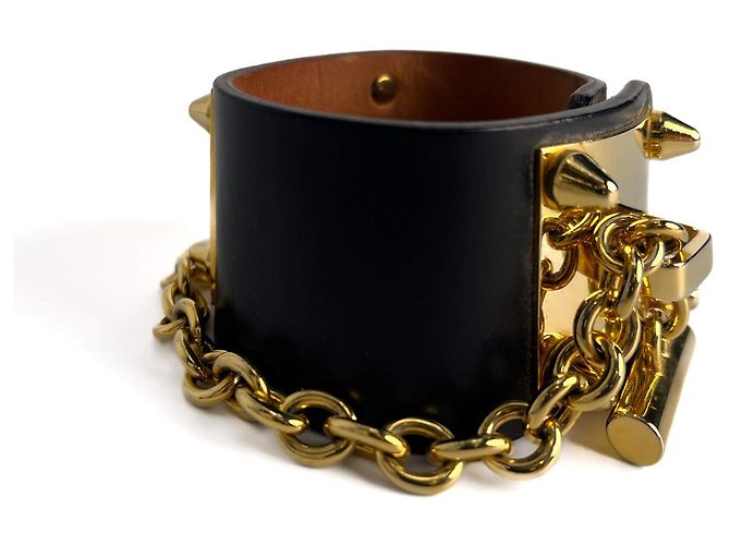 Autre Marque Bracciale in pelle 18 CM Nero - vista 7