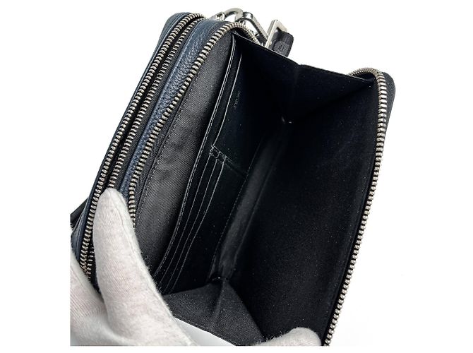 Dior x Shawn Stussy Borsa a tracolla in pelle 2 vie blu - vista 10
