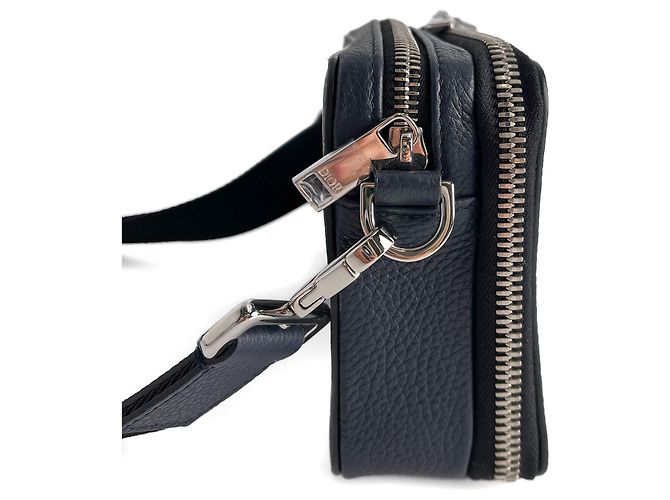 Dior x Shawn Stussy Borsa a tracolla in pelle 2 vie blu - vista 8