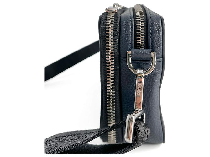 Dior x Shawn Stussy Borsa a tracolla in pelle 2 vie blu - vista 9