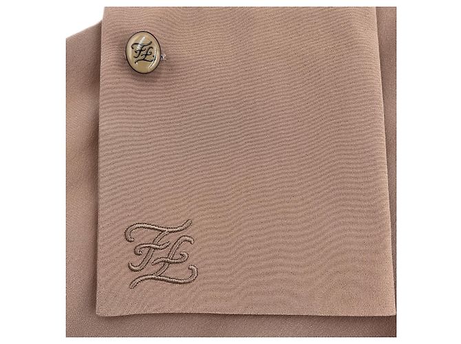 Fendi Camicia a maniche lunghe in seta 40 beige - vista 5